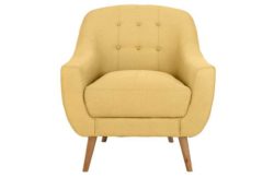 Hygena Lexie Fabric Chair - Lemon Yellow.